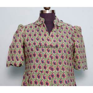 Robe longue en pur coton, imprimé floral gothique, été, douce, lavable, écologique, confortable, tenue de jour, style bohème, tenue de plage, sexy, robe unique - Product Image 2