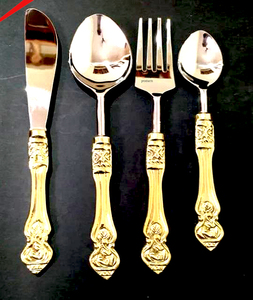 Juego de cubiertos de acero inoxidable de gran venta, elegancia atemporal para cada mesa de comedor, combinando diseño moderno. - Product Image 1