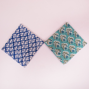 Luxury Eco Friendly Soft Cotton Block Print Bandana 21X21 Inch Custom Neck Scarf Manufacturer Exporter Bulk Supplier - Product Image 2