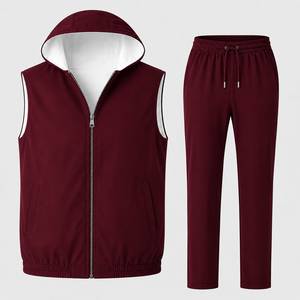 Conjunto de 2 Piezas para Hombre: Chaleco Reversible con Capucha y Pantalones Deportivos - Product Image 5