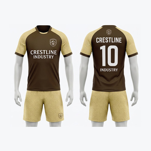Crestline Industry Sublimated Soccer Jersey Set Men's Purple Yellow Geometric Pattern Moisture Wicking <b>Athletic</b> Fit Short Sleeve - Product Image 4