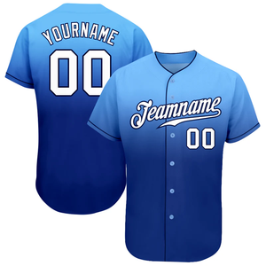 Maillots de baseball bleus délavés pour l'entraînement, vêtements de sport vierges et tendance pour hommes, maillots d'équipe - Product Image 1