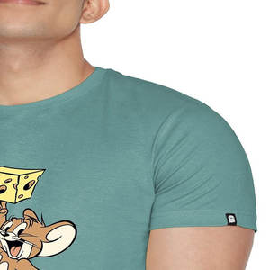 เสื้อยืดออกกำลังกายผู้ชายทรงโอเวอร์ไซส์ คอโอเวอร์ชอลเดอร์ ผ้าฝ้ายใส่สบาย ไม่ยับ เหมาะสำหรับออกกำลังกายกลางแจ้ง - Product Image 4