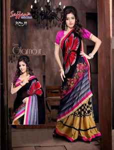 Precioso sari indio para fiestas, para mujeres, ideal para festivales, ceremonias y bodas. - Product Image 4