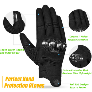 Guantes de Motocicleta para Hombre, para las Cuatro Estaciones, Guantes de Ciclismo Todoterreno, Protección Anticaídas para Todos los Dedos, Pantalla Táctil de Cinco Dedos - Product Image 3