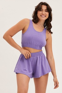 Women's Casual Daily Outfit Solid Two-Piece Pant Set Sun Metal Button <b>Long</b> Pants Button-Up <b>Vest</b> Top Featuring sleepwear - Product Image 2