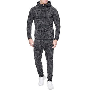 Men's <b>Camouflage</b> Hooded <b>Tracksuit</b> Full Sleeve Quick Dry Sporty Style Regular Fit Autumn Wear with Side Pockets - Product Image 4