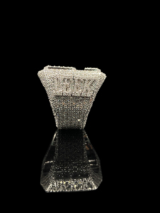 Moissanite Bold Royal Ice Luxury Silver Plated 0.5 Carat Unisex <b>Ring</b> - Product Image 4