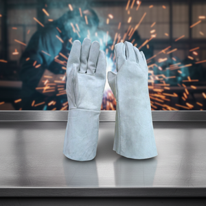 Heavy-Duty Sheep Grain Leather TIG Welding <b>Gloves</b> Industrial Safety Work Protection Heat Resistant Durability Grilling BBQ <b>Glove</b> - Product Image 6