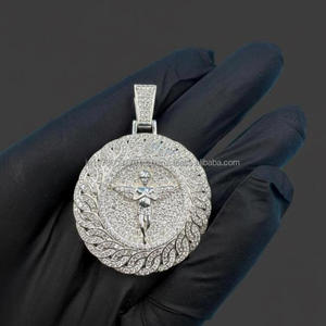 Luxury Hip Hop Jewelry Pendant Lab Grown Diamond 925 Sterling Silver Flooded Necklace Statement Piece - Product Image 3