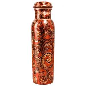 Export Quality Eco-Friendly Classic Design <b>Copper</b> Drinking Bottle <b>Screw</b>-On Lid for Back School Wholesale Custom Packaging - Product Image 4
