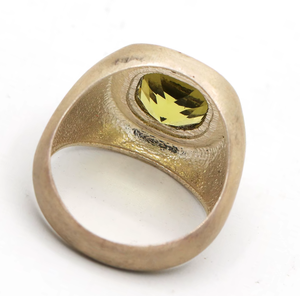 Unisex Bezel-<b>Set</b> Natural Lemon Quartz Handmade IGI Certified Classic 925 Solid Sterling <b>Silver</b> Gemstone <b>Ring</b> Precious Jewelry - Product Image 5