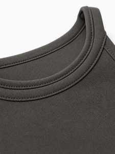 Débardeur personnalisé à col montant et dos nu en tricot 100% coton, sans manches, coupe ajustée, décontracté d'été, doux, respirant, extensible, séchage rapide - Product Image 5