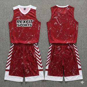 Uniformes de Baloncesto Personalizados REXFIT SPORTS para Adultos, Transpirables, Ligeros, de Poliéster de Secado Rápido, Servicio OEM - Product Image 4