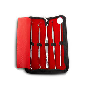 ชุดเครื่องมือผ่าตัดทางทันตกรรมพื้นฐาน สีเงิน ผลิตจากสแตนเลสอย่างดี สำหรับการผ่าตัดช่องปาก ถอนฟัน และการรักษาโรคปริทันต์ - Product Image 1