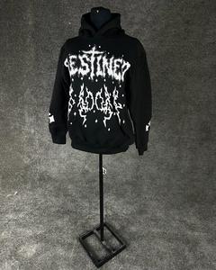 เสื้อฮู้ดดี้ทรงบ็อกซี่แบบซิปสำหรับผู้ชาย ผ้าฝ้ายเฟรนช์เทอร์รี่หนาพิเศษ 500 GSM แต่งลายปักแบบแอพพลิเคชั่น สไตล์วินเทจ ดีไซน์ทำเก่า - Product Image 5