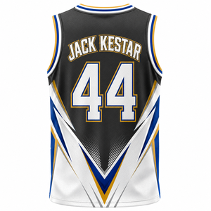 Fournisseur professionnel de maillots de basket-ball pour les jours de match, proposant des caractéristiques de performance et une production de maillots de basket-ball brodés - Product Image 2