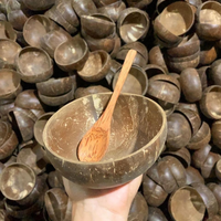 Bol en noix de coco 100% biologique naturel, fait main, éco-responsable, pour salade, smoothie, açaï, dessert, soupe, cuisine vietnamienne