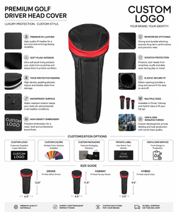 Custom Logo Color & Size Driver <b>Golf</b> Head Covers <b>Golf</b> Accessories Pu Leather Durable Elastic Built Waterproof <b>Golf</b> Head Covers - Product Image 4