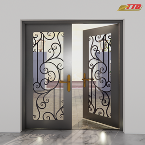 Puertas de seguridad de hierro elegantes contemporáneas de protección de entrada principal de Vietnam - Product Image 2