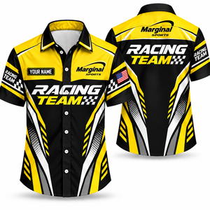 Fabricante de Camisetas de Carreras Personalizadas, Camisetas de Mecánico Unisex Estilo F1, Camisetas de Equipo de Carreras con Botones - Product Image 1