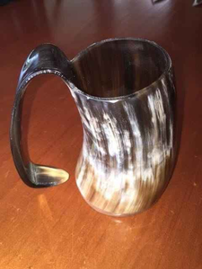 Hand Made Buffalo Ox Horn for Wine <b>Beer</b> Antique Look Drinkware Horn Mug Available at Wholesale Price From India - Product Image 3