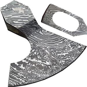 Hache artisanale Jexmoo de qualité supérieure en acier Damas, avec étui en cuir – Cadeau idéal pour papa, pour les activités de plein air et l'usage industriel - Product Image 4