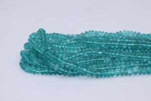 Natural Apatite Smooth Rondelle Beads 3.5-5 mm 16 Inches Strand for Jewelry Making - Product Image 2