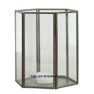 Farol de Hormigón Único para Velas, Brillante y Pulido, Decoración de Mesa para Eid Mubarak y Ramadán, Ideal para Eventos en el Hogar - Product Image 1