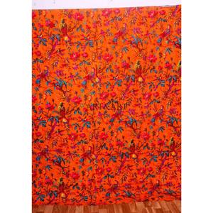 ผ้าห่มกันธาแบบวินเทจทำมือจากราชสถาน ผลิตในอินเดีย ลายพิมพ์ผ้าฝ้ายเย็บมือ คุณภาพสูง นุ่มสบาย - Product Image 1