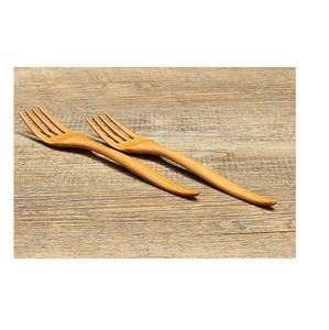 Juego de tenedores de madera de acacia estilo africano para pasta, tenedores de madera para mesa de hotel, vajilla para el hogar y jardín, tenedores de madera de bajo costo, nuevas llegadas - Product Image 1
