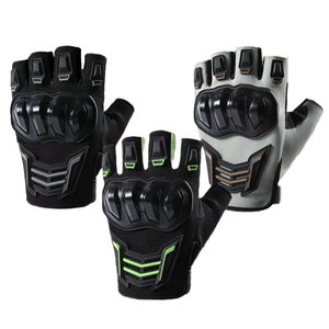 Unisex Half Finger Non-Slip Polyester Riding Gloves with Protective <b>Padding</b> and Hook & Loop Closure for Cycling Summer Use - Product Image 6