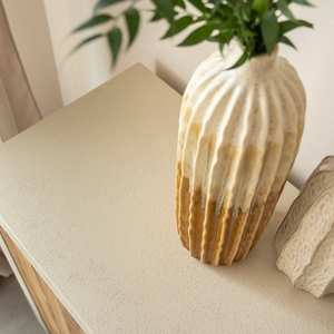 Aparador de 2 puertas Vandana Prime Lyra con estantes en madera efecto hormigón y madera reciclada - Product Image 4