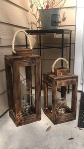 Natural Customized Handmade Wooden Candle <b>Lantern</b> with <b>Black</b> Top Empty Candle Holder For Event & Home Decor - Product Image 5