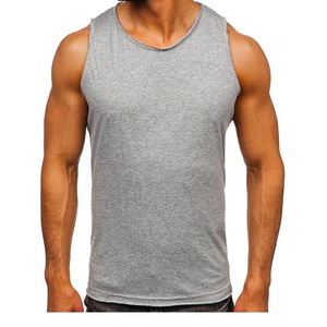 Camiseta sin mangas para gimnasio, fitness y culturismo para hombre, de poliéster/algodón, transpirable y de secado rápido, colores personalizables disponibles. - Product Image 1