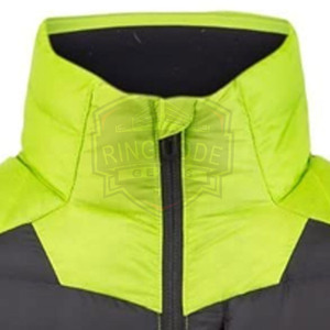 Concevez votre propre veste matelassée d'hiver à col montant avec logo sur le devant, service OEM, légère, disponible en stock - Product Image 3