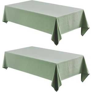 Set di 2 Tovaglie Rettangolari 52x70 Pollici, Resistenti all'Acqua, Antimacchia, in Tessuto Lino Texturizzato, Lavabili, Decorative - Product Image 1