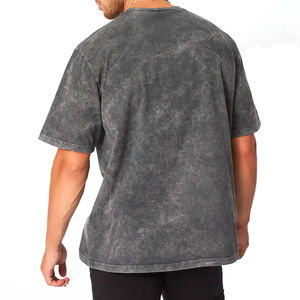 เสื้อยืดวินเทจผู้ชายแบบฟอกสี  ปรับแต่งได้ แฟชั่นใหม่ ทรงโอเวอร์ไซส์ ผ้าฝ้าย แขนยาว  เสื้อยืดเปล่าแบบสั่งทำ  กางเกงขาสั้นฟอกสี - Product Image 2