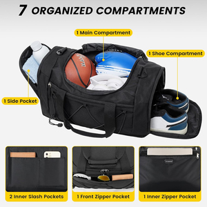 Wholesale Zipper Travel <b>Bag</b> Men Outdoor Sport Gym Fitness <b>Duffle</b> <b>Bag</b> Customized Sports Fitness Gym <b>Bags</b> - Product Image 6