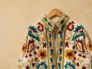 European Street Fashion Unique Statement Handmade Floral Embroidered Jacket <b>Women</b> Bohemian Style Suzani Festive Ladies <b>Coat</b> - Product Image 4