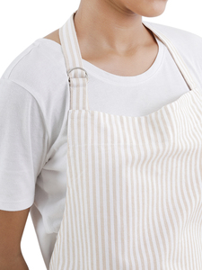 Tablier en coton tissé, style simple, avec 2 poches, lavable en machine, pour la cuisine et l'usage quotidien - Product Image 2