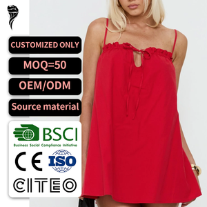 New Summer Linen Dress For Women Sexy <b>Spaghetti</b> <b>Straps</b> Linen Cotton Modest Dresses Solid Mini Poplin Deep V Beach Dress - Product Image 2