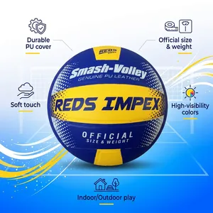Balón de Voleibol Cosido a Máquina con Cubierta de PU Suave al Tacto para un Control Mejorado, Entrenamiento, Práctica y Partidos - Product Image 3