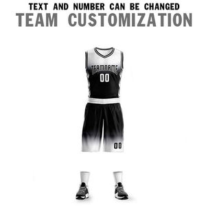 Conjunto de Uniforme de Baloncesto Sublimado Personalizado para Hombre, Transpirable, de Malla, de Secado Rápido, para Entrenamiento en Equipo, con Diseño Degradado - Product Image 5