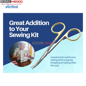 กรรไกรผ่าตัดแบบโค้งตรง ขนาด 4.5 นิ้ว ผลิตจากเหล็กกล้าไร้สนิมเยอรมัน คุณภาพสูง สำหรับตัดติ่งเนื้อ - Product Image 4