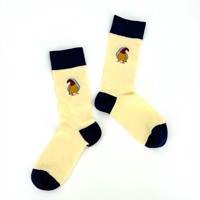 Calcetines Casuales de Jacquard Tejido de Alta Calidad OEM, 100% Algodón, Transpirables, Suaves, para Uso Diario, Diseño Divertido con Animales para Hombre y Mujer