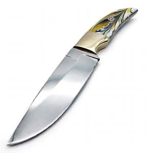Herramienta utilitaria para exteriores de acero al carbono forjado a mano con mango de resina y refuerzo de cobre. - Product Image 5