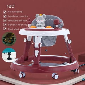 2023 spedizione a buon mercato baby push walker migliore luce di alta qualità musicale pieghevole girello con ruote <span class=keywords><strong>e</strong></span> sedile - Product Image 2