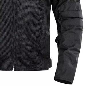 Veste de moto d'été pour hommes Armure approuvée CE Panneaux en maille respirante Doublure imperméable détachable Col montant - Product Image 5