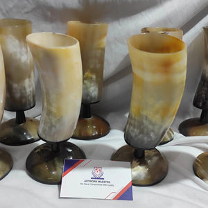 Handmade Fancy <b>Goblet</b> <b>Glass</b> made from Buffalo Horn Best Quality Natural Horn Cup for Beer Mead Wine and Cold Alcohol Beverages - Product Image 1